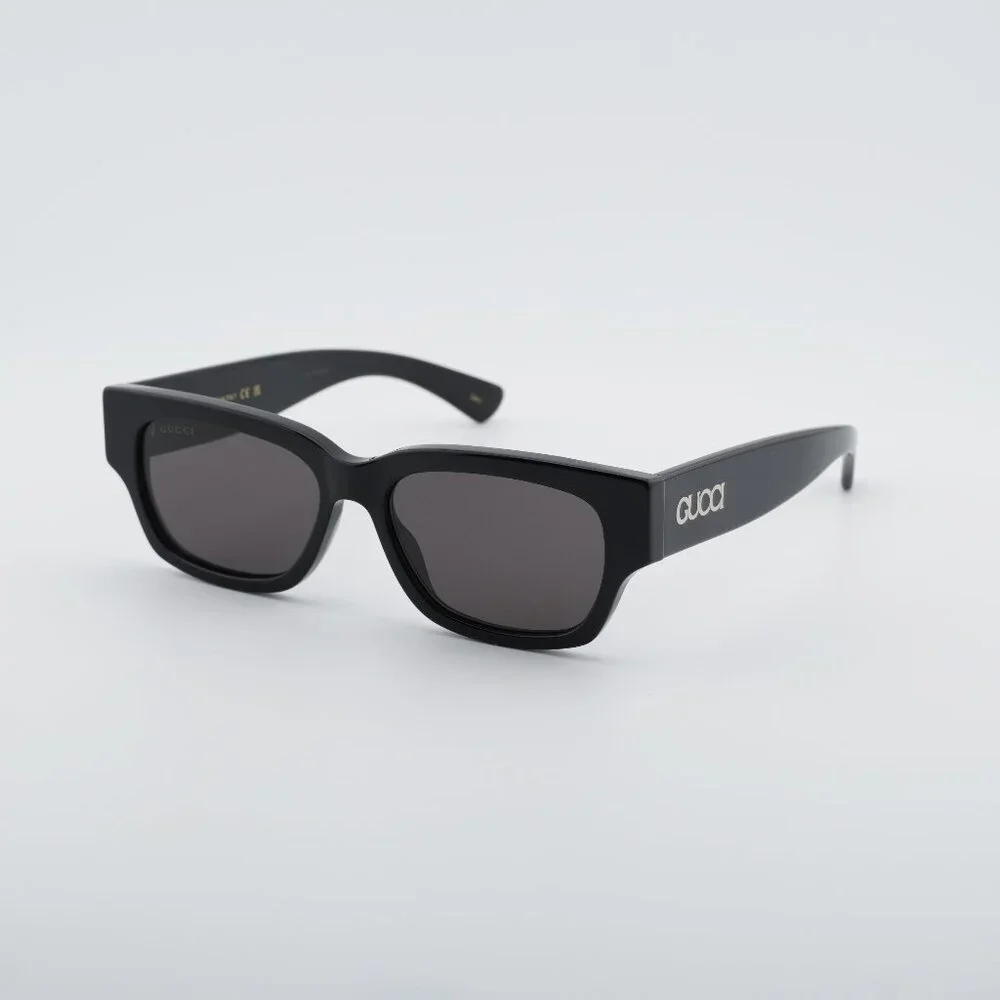 Gucci GG1794S 001 Sunglasses Black Square Frame, Grey Lenses